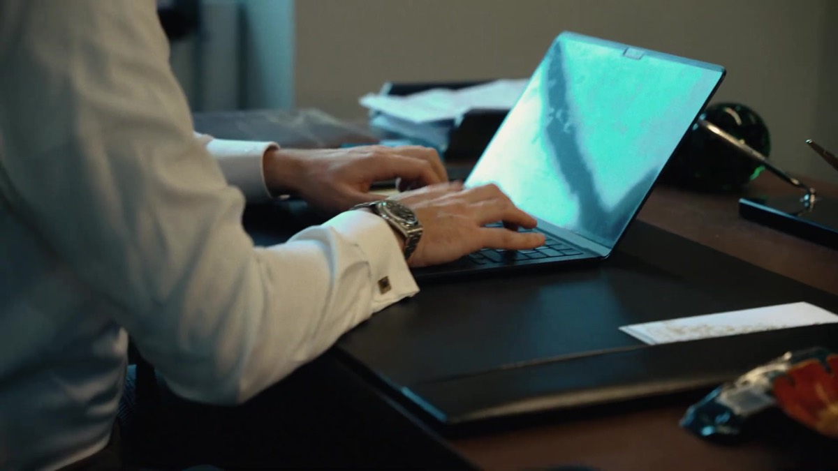 Criminal defense casework at a laptop